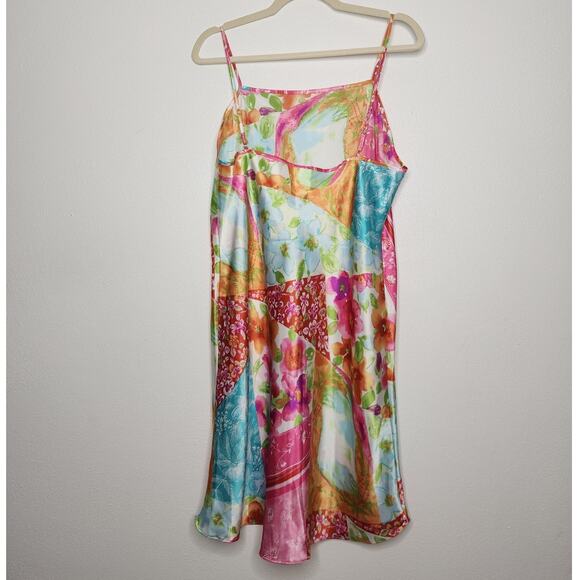 Vintage Gilligan O'Malley Large Boho Slip Dress Mini Spaghetti Strap Fairy - Picture 4 of 6